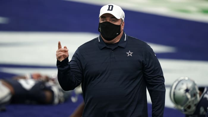 Cowboys coach Mike McCarthy before a came